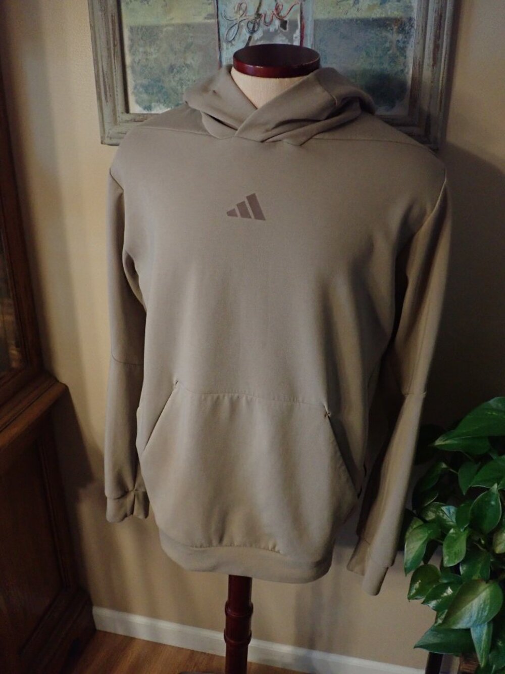 adidas Designed for Training Hoodie Clay Brown Sz L Sweatshirt Performance NWOT